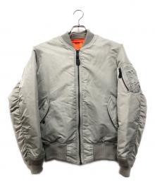 AVIREX（アヴィレックス）の古着「COMMERCIAL LOGO MA-1フライトジャケット」｜グレー