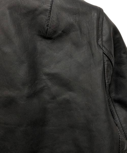 HORN WORKS（ホーンワークス）HORN WORKS (ホーンワークス) MA-1タイプ レザージャケット ブラック サイズ:Lの古着・服飾アイテム