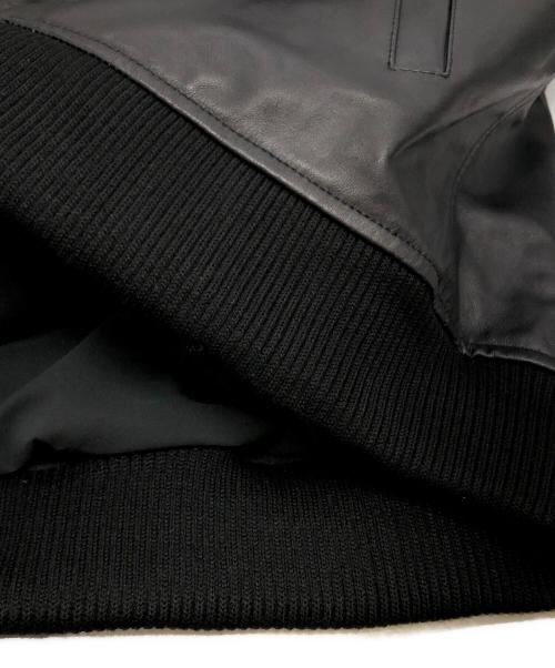 HORN WORKS（ホーンワークス）HORN WORKS (ホーンワークス) MA-1タイプ レザージャケット ブラック サイズ:Lの古着・服飾アイテム