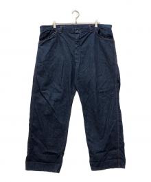 VINTAGE（）の古着「ヴィンテージオレンジステッチデニムパンツ」｜ブルー