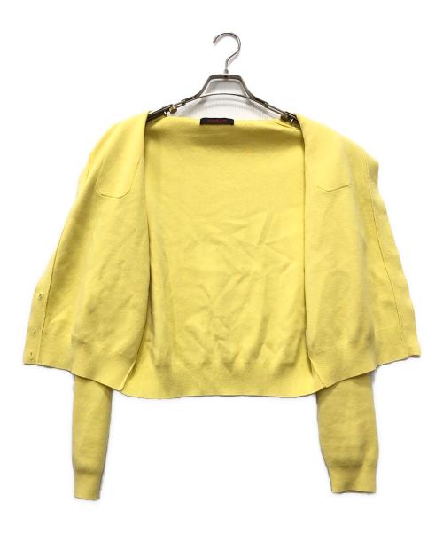 CABAN（キャバン）CABAN (キャバン) コットンカシミヤクルーネックカーディガン イエロー サイズ:Sの古着・服飾アイテム