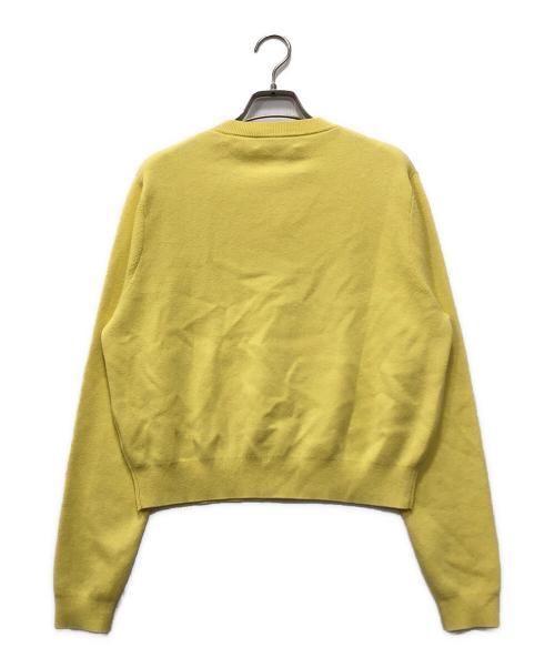 CABAN（キャバン）CABAN (キャバン) コットンカシミヤクルーネックカーディガン イエロー サイズ:Sの古着・服飾アイテム