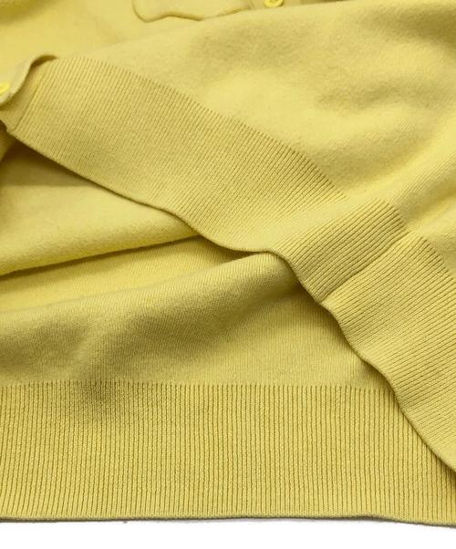 CABAN（キャバン）CABAN (キャバン) コットンカシミヤクルーネックカーディガン イエロー サイズ:Sの古着・服飾アイテム