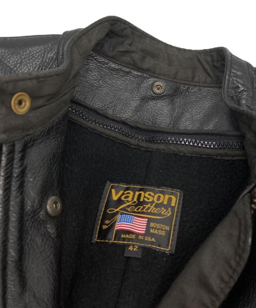 VANSON（バンソン）VANSON (バンソン) タイプBレザージャケット ブラック サイズ:42の古着・服飾アイテム