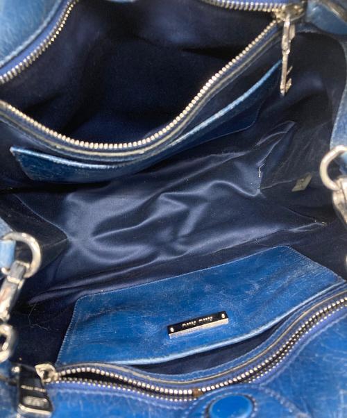 MIU MIU（ミュウミュウ）MIU MIU (ミュウミュウ) 2WAYバッグ ブルー サイズ:下記参照の古着・服飾アイテム