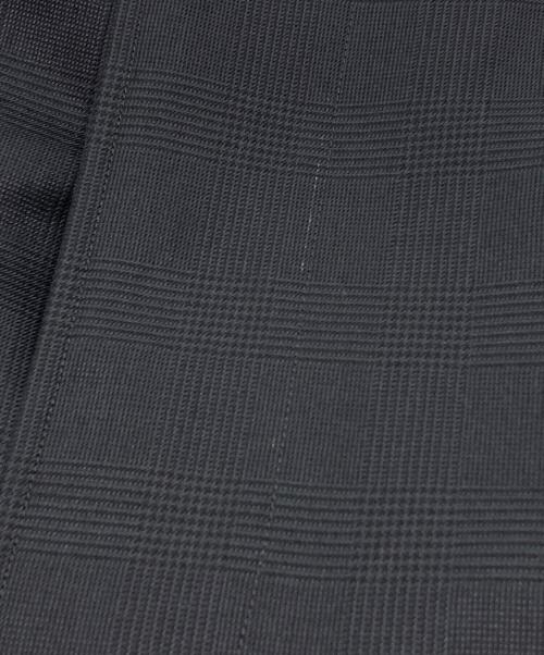 Burberry's（バーバリー）Burberry's (バーバリー) PRESTIGE COLLECTION ウール✕シルク チェックステンカラーコート ネイビー サイズ:94-175-6の古着・服飾アイテム