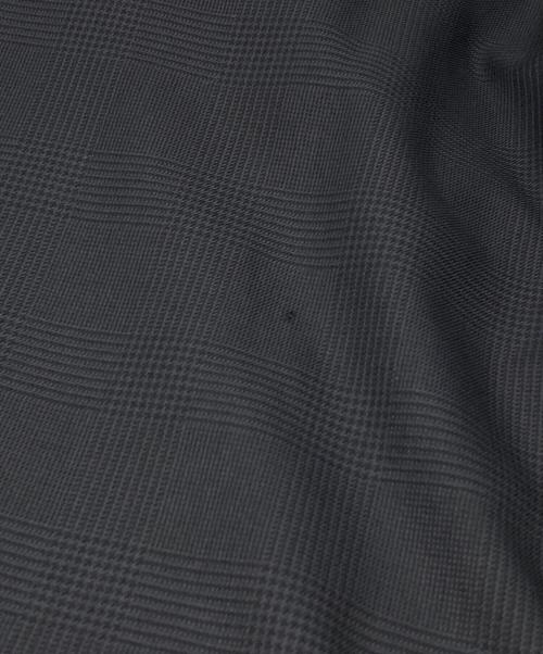 Burberry's（バーバリー）Burberry's (バーバリー) PRESTIGE COLLECTION ウール✕シルク チェックステンカラーコート ネイビー サイズ:94-175-6の古着・服飾アイテム