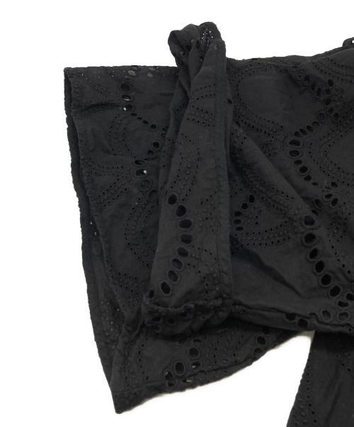 ne quittez pas（ヌキテパ）ne quittez pas (ヌキテパ) Cotton Voile Dot Hemla Dress ブラック サイズ:下記参照の古着・服飾アイテム