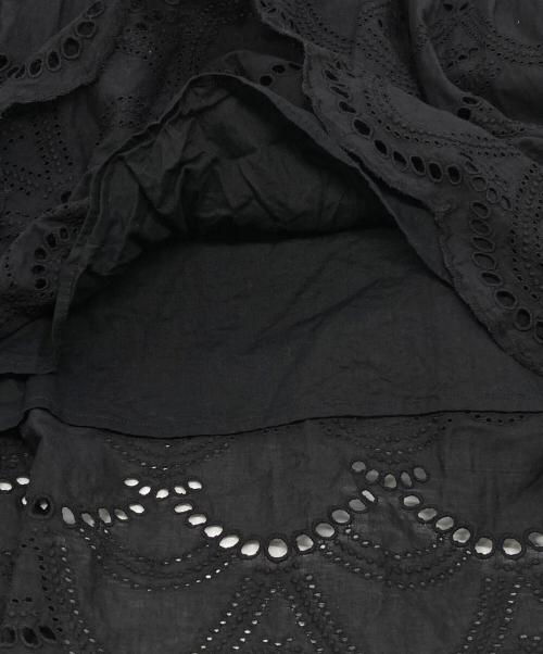 ne quittez pas（ヌキテパ）ne quittez pas (ヌキテパ) Cotton Voile Dot Hemla Dress ブラック サイズ:下記参照の古着・服飾アイテム