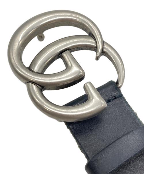 GUCCI（グッチ）GUCCI (グッチ) GGマーモント レザーベルト ブラック サイズ:下記参照の古着・服飾アイテム