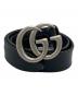 GUCCI（グッチ）の古着「GGマーモント レザーベルト」｜ブラック