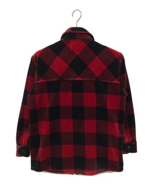 LAUREN RALPH LAUREN（ローレン ラルフ ローレン）LAUREN RALPH LAUREN (ローレン ラルフ ローレン) バッファローチェックベロアジャケット レッド サイズ:SIZE Sの古着・服飾アイテム
