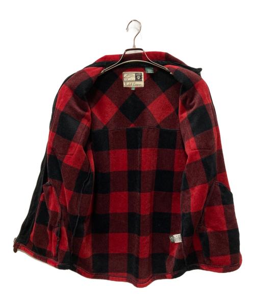 LAUREN RALPH LAUREN（ローレン ラルフ ローレン）LAUREN RALPH LAUREN (ローレン ラルフ ローレン) バッファローチェックベロアジャケット レッド サイズ:SIZE Sの古着・服飾アイテム