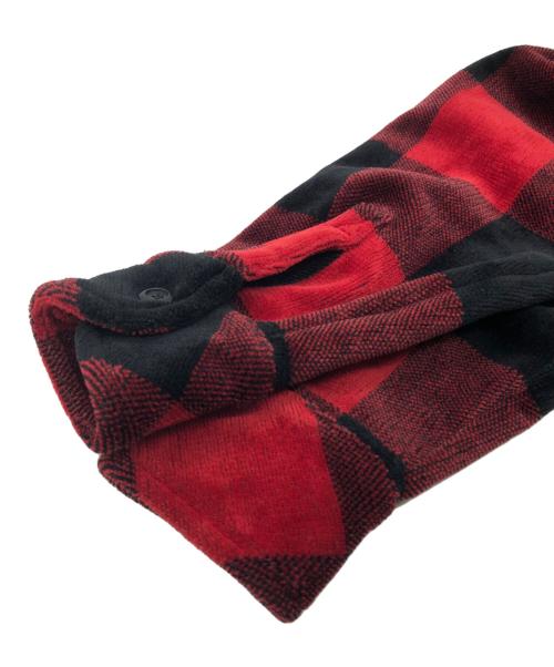 LAUREN RALPH LAUREN（ローレン ラルフ ローレン）LAUREN RALPH LAUREN (ローレン ラルフ ローレン) バッファローチェックベロアジャケット レッド サイズ:SIZE Sの古着・服飾アイテム