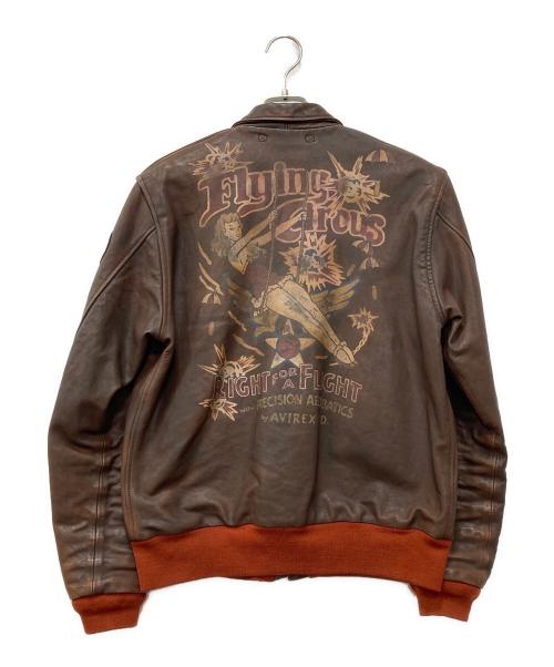AVIREX（アヴィレックス）AVIREX (アヴィレックス) A-2フライトジャケット ブラウン サイズ:40の古着・服飾アイテム