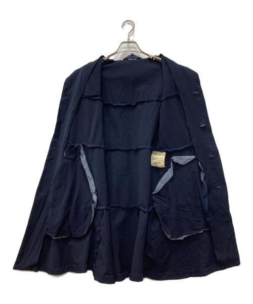 COMME des GARCONS COMME des GARCONS（コムデギャルソン コムデギャルソン）COMME des GARCONS COMME des GARCONS (コムデギャルソン コムデギャルソン) ポリ縮絨 丸襟コート ネイビー サイズ:Sの古着・服飾アイテム