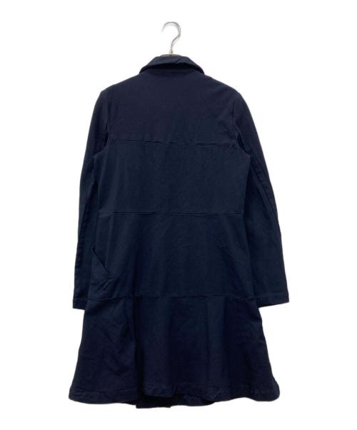 COMME des GARCONS COMME des GARCONS（コムデギャルソン コムデギャルソン）COMME des GARCONS COMME des GARCONS (コムデギャルソン コムデギャルソン) ポリ縮絨 丸襟コート ネイビー サイズ:Sの古着・服飾アイテム