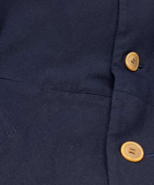 COMME des GARCONS COMME des GARCONS（コムデギャルソン コムデギャルソン）COMME des GARCONS COMME des GARCONS (コムデギャルソン コムデギャルソン) ポリ縮絨 丸襟コート ネイビー サイズ:Sの古着・服飾アイテム