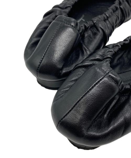 Salvatore Ferragamo（サルヴァトーレ フェラガモ）Salvatore Ferragamo (サルヴァトーレ フェラガモ) レザーフラットパンプス ブラック サイズ:6の古着・服飾アイテム