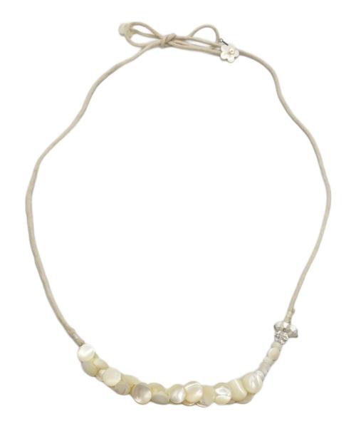 45R（フォーティファイブ・アール）45R (フォーティファイブ・アール) シェルビーズチョーカー ベージュ サイズ:下記参照の古着・服飾アイテム