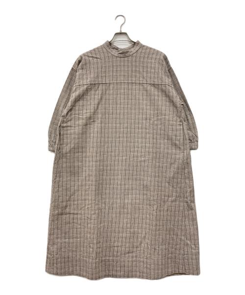 45rpm（45アールピーエム）45rpm (45アールピーエム) 春コットンツイードのドレス ブラウン サイズ:00の古着・服飾アイテム