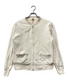 Dude Ranch（デュードランチ）の古着「ジップスウェット」｜ホワイト