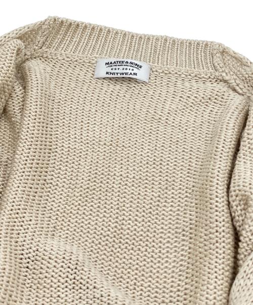 MAATEE&SONS（マーティーアンドサンズ）MAATEE&SONS (マーティーアンドサンズ) NO/B CARDIGAN ベージュ サイズ:1の古着・服飾アイテム