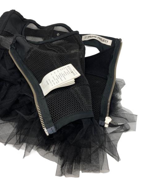 PRANK PROJECT（プランクプロジェクト）PRANK PROJECT (プランクプロジェクト) メッシュフリルチュールビスチェ ブラック サイズ:FREEの古着・服飾アイテム