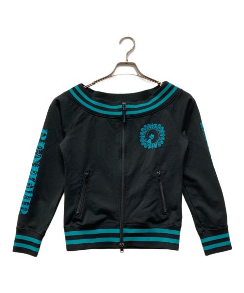Hysteric Glamour（ヒステリックグラマー）Hysteric Glamour (ヒステリックグラマー) トラックジャケット ブラック×ブルー サイズ:FREEの古着・服飾アイテム