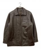 ST JOHN'S BAYセントジョンズベイ）の古着「レザースイングトップ」｜ブラウン