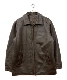 ST JOHN'S BAY（セントジョンズベイ）の古着「レザースイングトップ」｜ブラウン