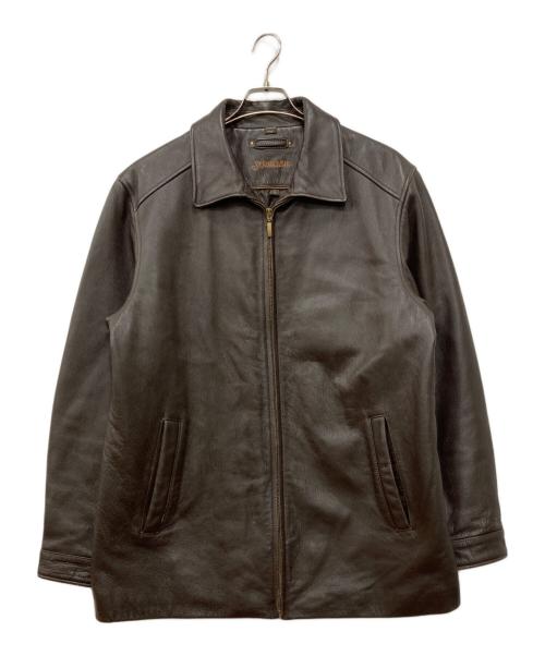 ST JOHN'S BAY（セントジョンズベイ）ST JOHN'S BAY (セントジョンズベイ) レザースイングトップ ブラウン サイズ:Lの古着・服飾アイテム