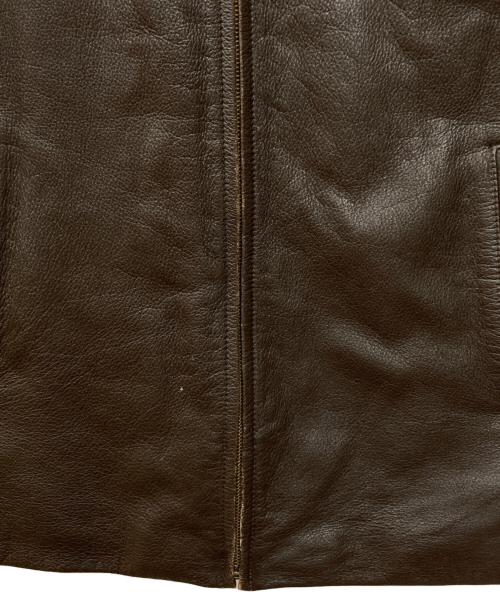 ST JOHN'S BAY（セントジョンズベイ）ST JOHN'S BAY (セントジョンズベイ) レザースイングトップ ブラウン サイズ:Lの古着・服飾アイテム