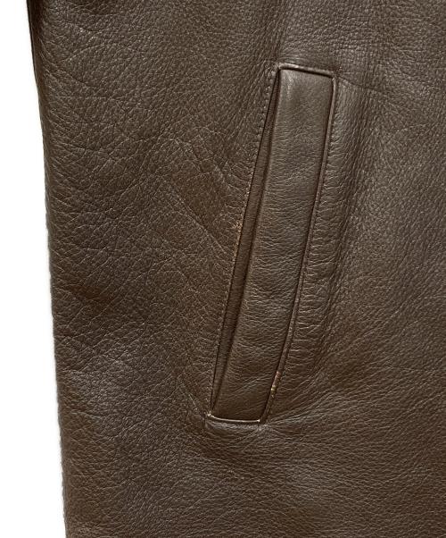 ST JOHN'S BAY（セントジョンズベイ）ST JOHN'S BAY (セントジョンズベイ) レザースイングトップ ブラウン サイズ:Lの古着・服飾アイテム