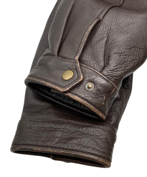 ST JOHN'S BAY（セントジョンズベイ）ST JOHN'S BAY (セントジョンズベイ) レザースイングトップ ブラウン サイズ:Lの古着・服飾アイテム