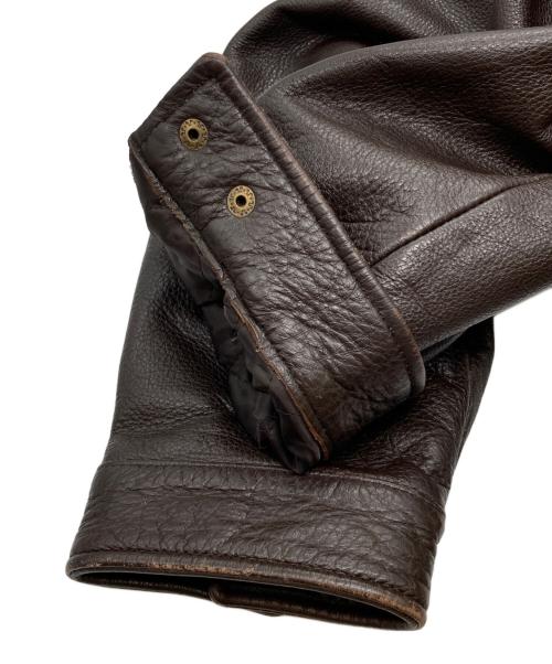 ST JOHN'S BAY（セントジョンズベイ）ST JOHN'S BAY (セントジョンズベイ) レザースイングトップ ブラウン サイズ:Lの古着・服飾アイテム