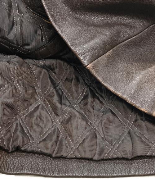 ST JOHN'S BAY（セントジョンズベイ）ST JOHN'S BAY (セントジョンズベイ) レザースイングトップ ブラウン サイズ:Lの古着・服飾アイテム