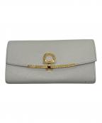 Salvatore Ferragamoサルヴァトーレ フェラガモ）の古着「ガンチーニクリップロングウォレット」｜ホワイト