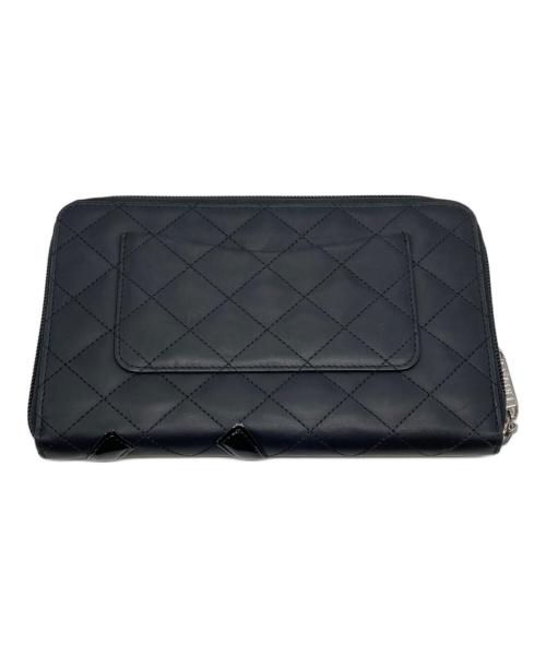 CHANEL（シャネル）CHANEL (シャネル) ラウンドファスナーウォレット ブラック サイズ:下記参照の古着・服飾アイテム