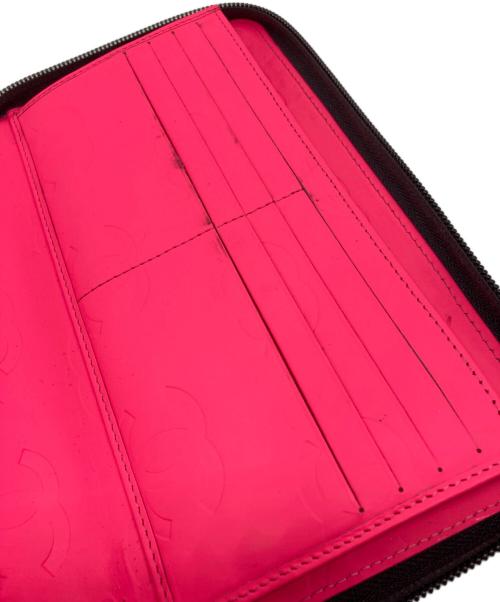 CHANEL（シャネル）CHANEL (シャネル) ラウンドファスナーウォレット ブラック サイズ:下記参照の古着・服飾アイテム