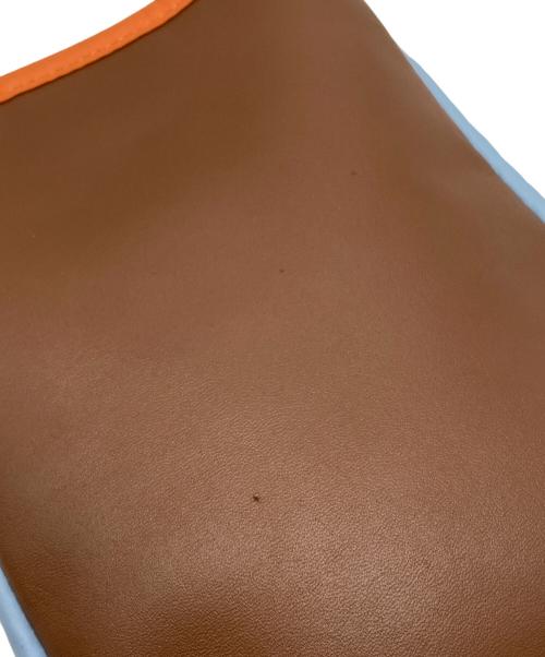 PAUL SMITH（ポールスミス）Paul Smith (ポールスミス) ソフトレザー ミニショルダーバッグ ブラウン×ブルー サイズ:下記参照の古着・服飾アイテム