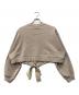 Patou (パトゥ) フロントロゴ クロップド グログラン スウェットシャツ ベージュ サイズ:S：10000円