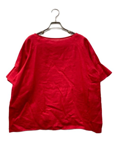 house of lotus（ハウスオブロータス）house of lotus (ハウスオブロータス) ウォッシュリネンブラウス レッド サイズ:Mの古着・服飾アイテム