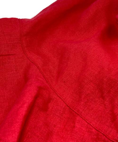 house of lotus（ハウスオブロータス）house of lotus (ハウスオブロータス) ウォッシュリネンブラウス レッド サイズ:Mの古着・服飾アイテム