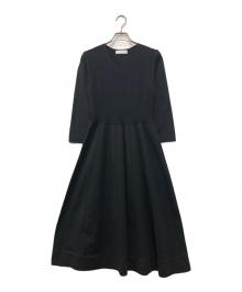 CELFORD（セルフォード）の古着「Ｖネックホールガーメントワンピース」｜ブラック