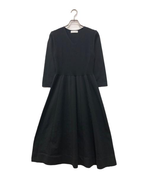 CELFORD（セルフォード）CELFORD (セルフォード) Ｖネックホールガーメントワンピース ブラック サイズ:36の古着・服飾アイテム
