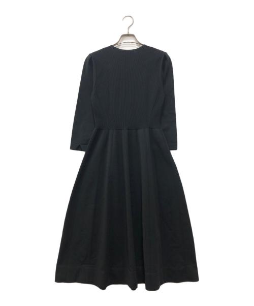 CELFORD（セルフォード）CELFORD (セルフォード) Ｖネックホールガーメントワンピース ブラック サイズ:36の古着・服飾アイテム