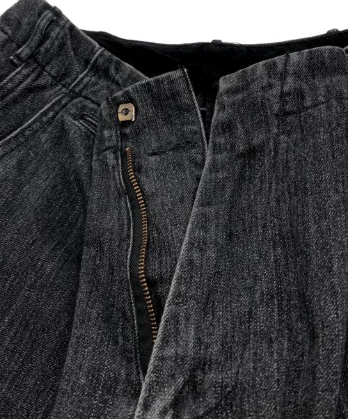 nanamica（ナナミカ）nanamica (ナナミカ) Wide Denim Pants ブラック サイズ:34の古着・服飾アイテム