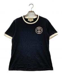 GUCCI（グッチ）の古着「エンブロイダリー コットンジャージー Tシャツ」｜ブラック