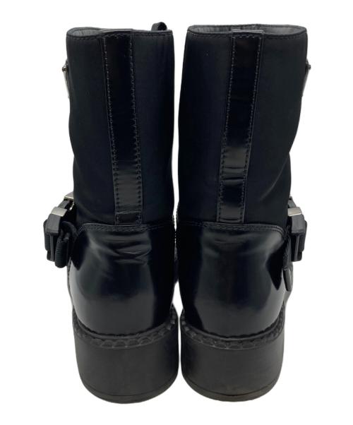PRADA（プラダ）PRADA (プラダ) リナイロンベルテッドコンバットブーツ ブラック サイズ:36の古着・服飾アイテム